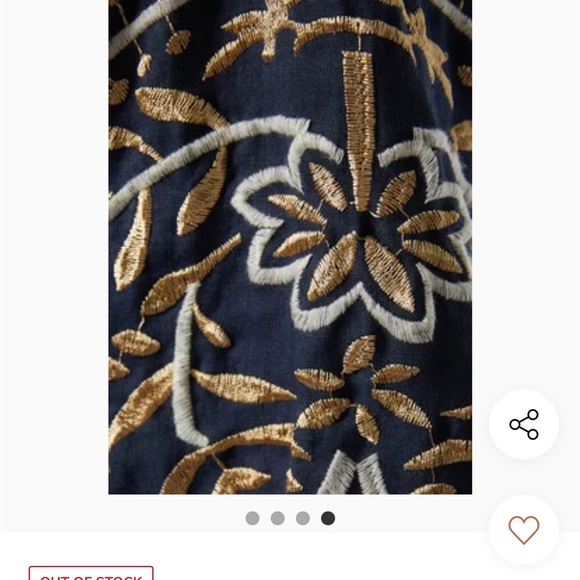 Archaic Greek Kori Embroidered Linen Contrast Paisley Sleeve Tunic - Women - Picture 5 of 7